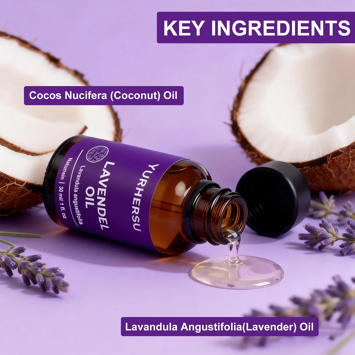 Pure Lavender Essential Oil 30ml – Skin, Hair & Aromatherapy