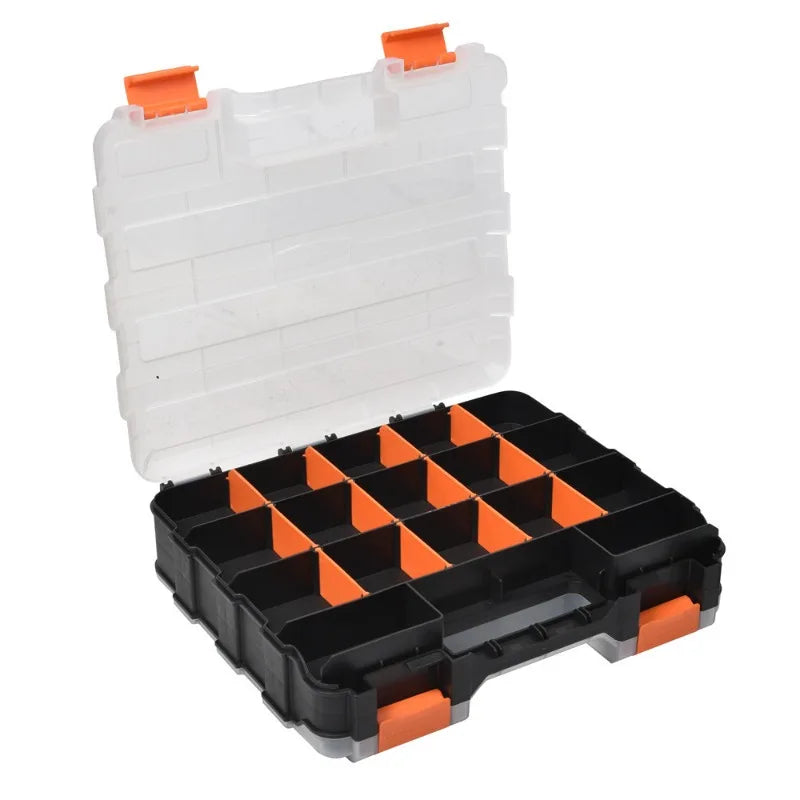 1PC 34-Slot Double-Sided Tool Box Portable Small Parts Storage Toolbox for Screws, Nuts, Bolts, Washers Hardware & Garage Repair Peaceful Pleasures Health and Wellness