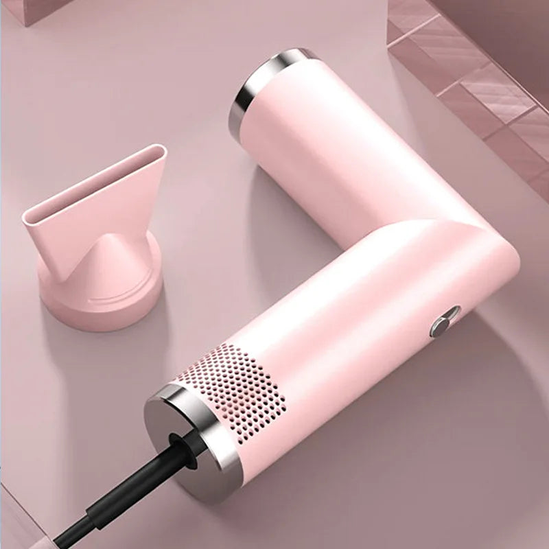 Foldable Hair Dryer High Speed Anion Constant Temperature Ionic Portable Professional for Travel Home Salon Styling Peaceful Pleasures Health and Wellness Pink Plug Type CN