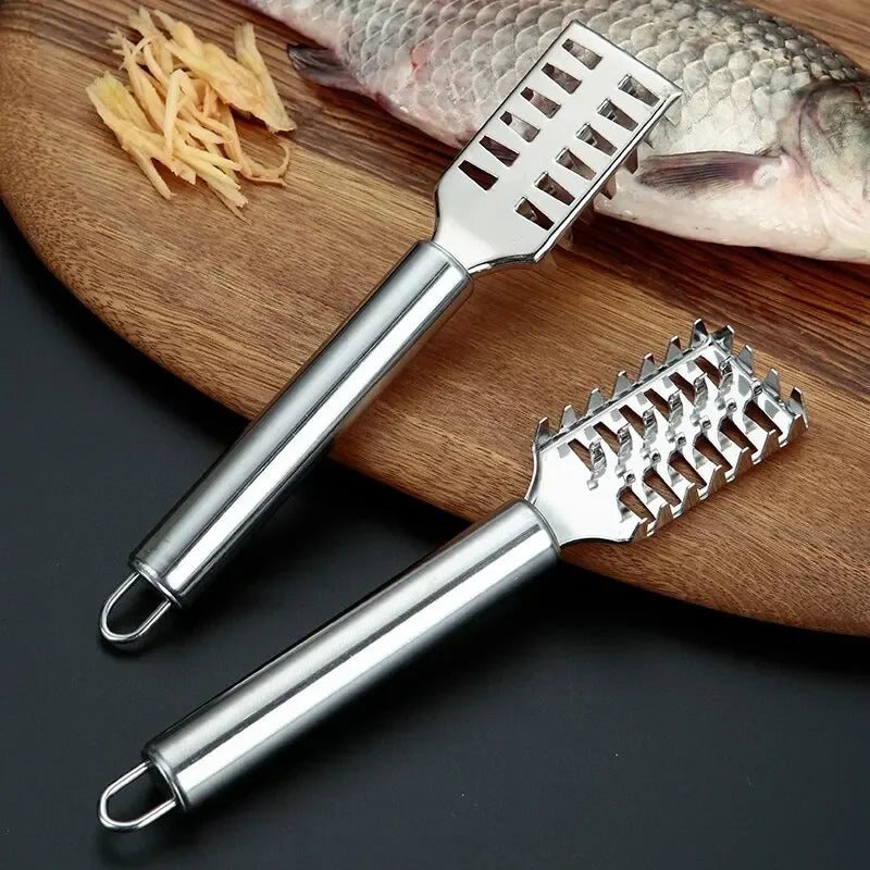 Stainless Steel Fish Scaler & Boning Knife | Sawtooth Scraper