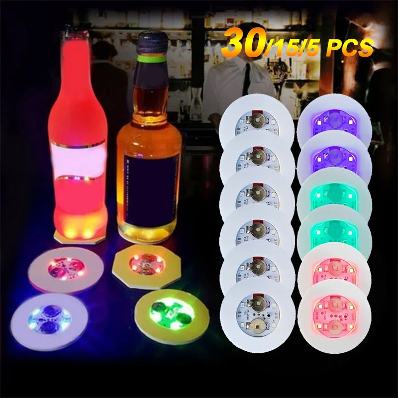 LED Light-Up Drink Coasters for Bars, Parties & Weddings