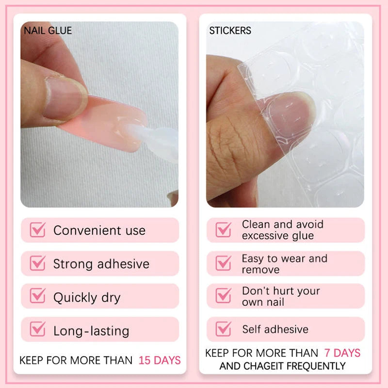 120pcs/box Nude Pink Matte French Press On Nails 12sizes Extra Long Square Full Cover Soft Gel False Nail Tips Nail Extension Peaceful Pleasures Health and Wellness