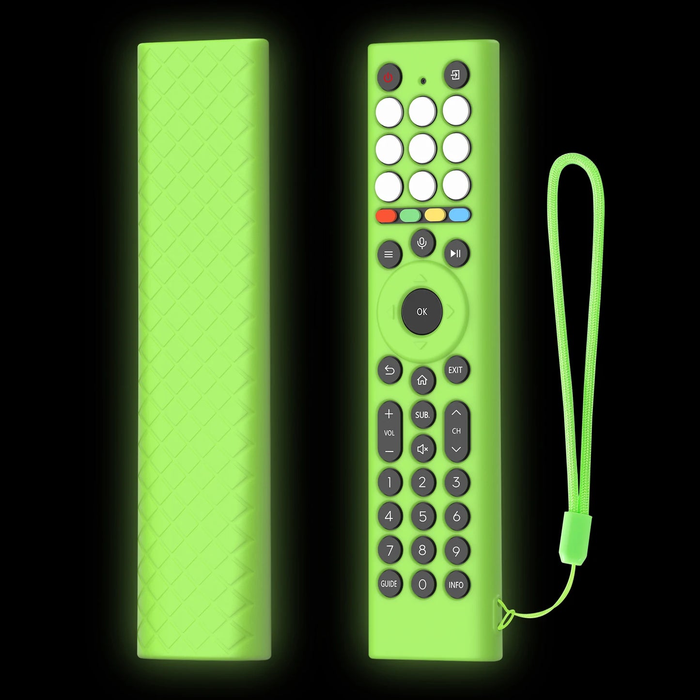 Soft Silicone Case Housing for HISENSE ERF2K38H Remotes NonSlip Texture Shell Protective Covers Peaceful Pleasures Health and Wellness dark green