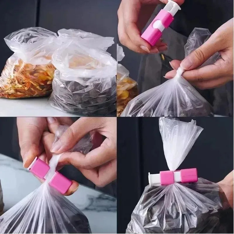 12-Piece Reusable Bag Clips Set – Squeeze Spring Clips for Bread, Snacks & Food Storage