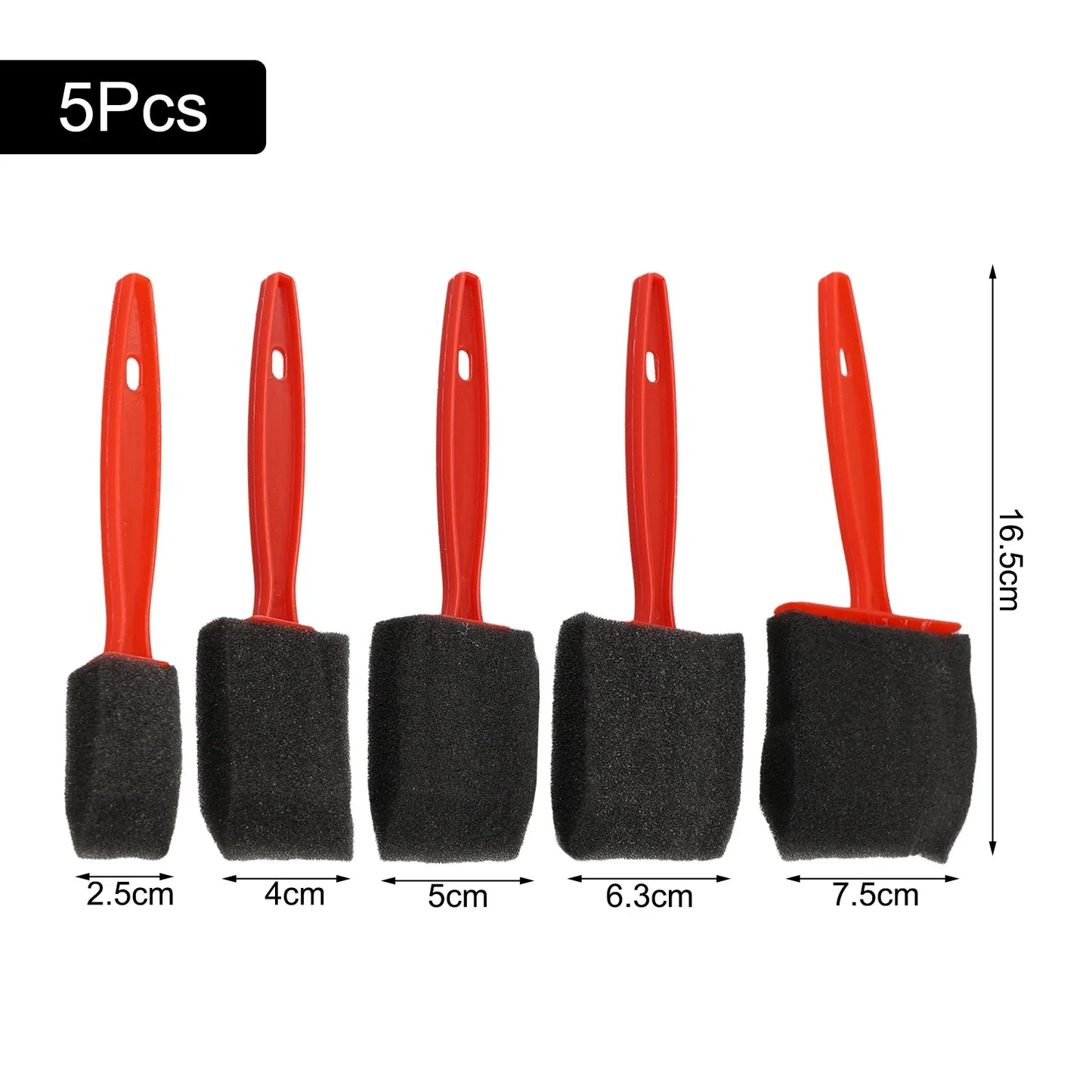 5-Pack Foam Paint Brushes for Kids – DIY Crafts & Art