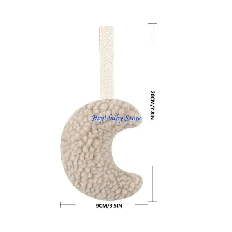 Baby Plush Moon Pacifier Chain Clip & Teething Pendant