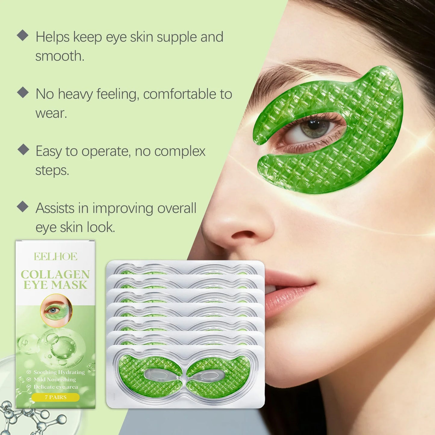 Collagen Eye Patches – Dark Circles, Puffiness & Firming