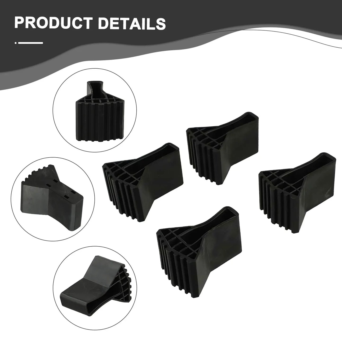 4 Rubber Ladder Foot Pads Folding Telescopic Ladders Anti-slip Leg