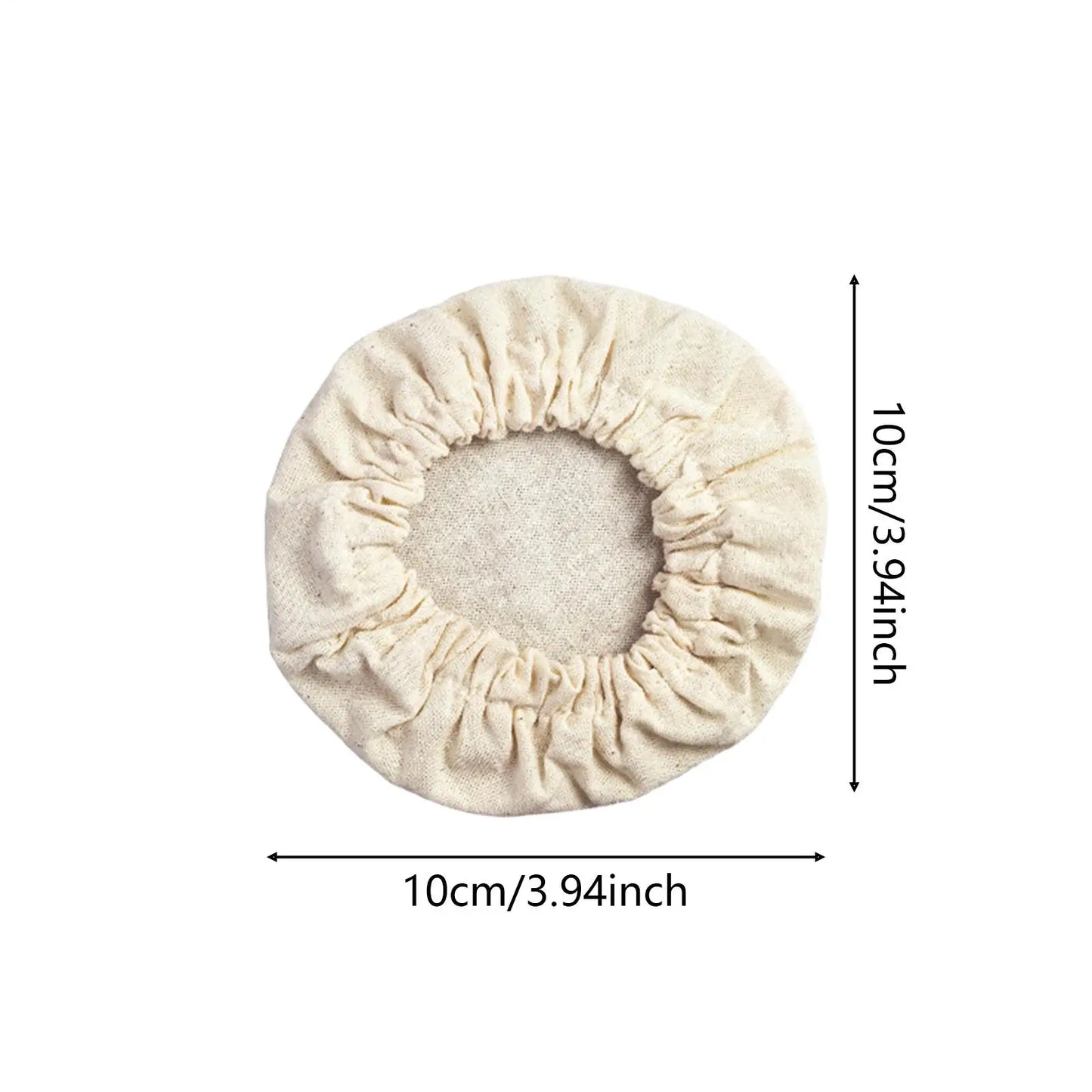 Elastic Linen Jar Covers 4-Pack | Sourdough Fermentation Lids