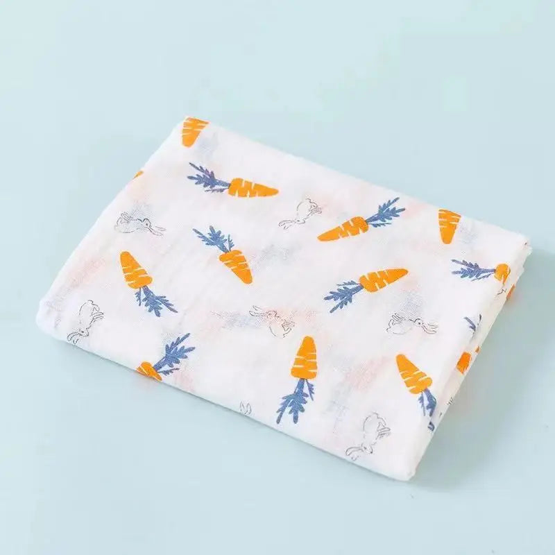 Baby Hooded Bath Towel Wrap – 100% Cotton Gauze 110cm