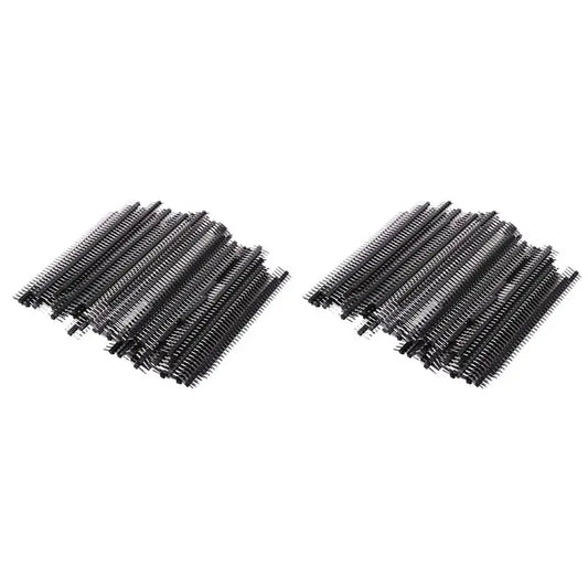 200pcs Male Pin Header Connectors 2.54mm 40-Pin Single Row PCB PCB Pin Header Peaceful Pleasures Health and Wellness black CN