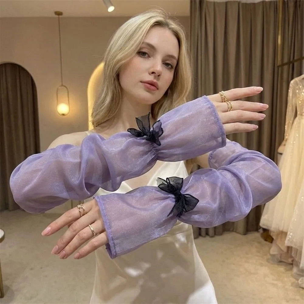 Women's UV Protection Ice Silk Arm Sleeves – Bow Fairy Style