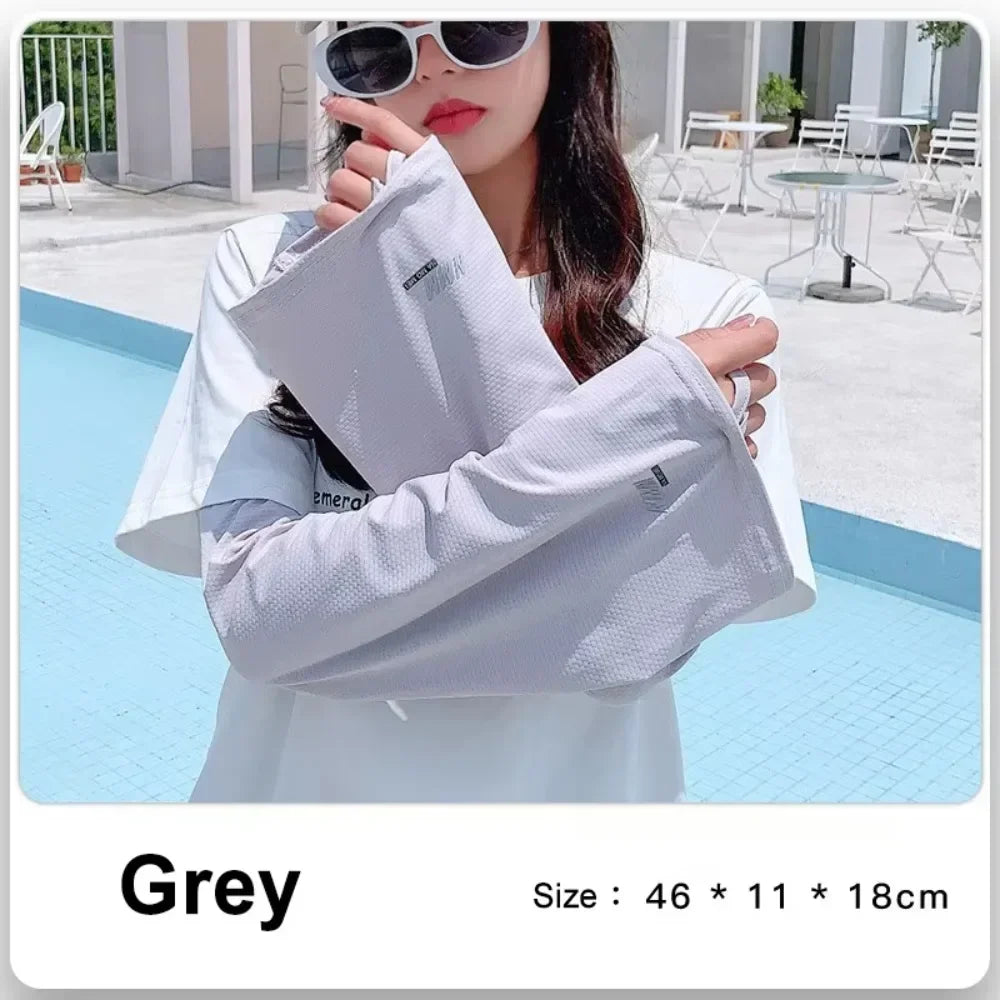 Ice Silk Sun Protection Arm Sleeves – Lightweight & Cool