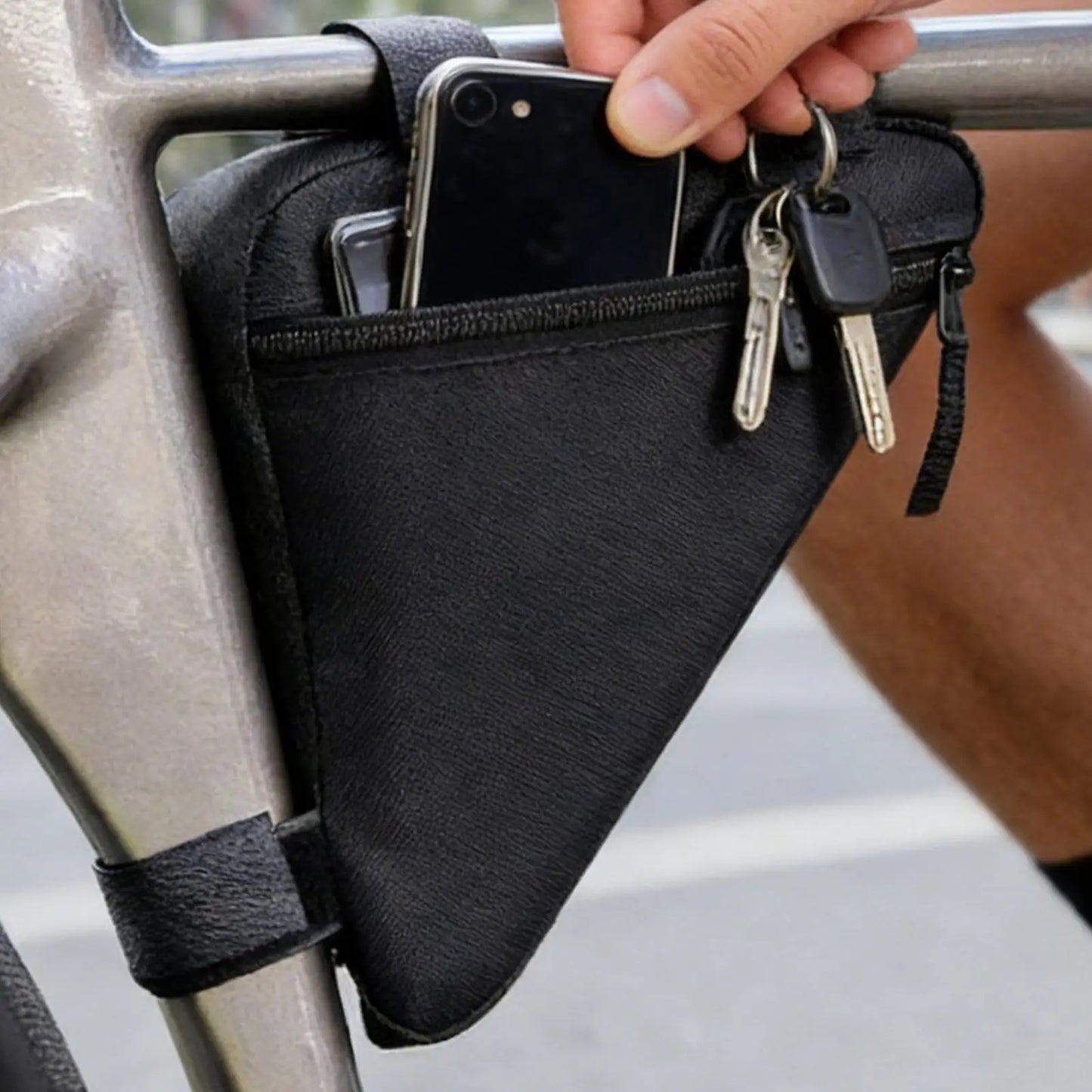 Universal Triangle Bike Frame Bag Water-Resistant, Low-Profile Design Expands Storage For Mountain, Road, Gravel & Commuterbike Peaceful Pleasures Health and Wellness