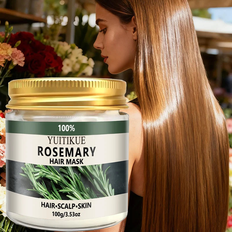 YUITIKUE 100% Rosemary Hair Mask | 3-in-1 Care For Hair, Scalp & Skin | Natural Nourishment & Gentle Hydration Treatment 100g Peaceful Pleasures Health and Wellness