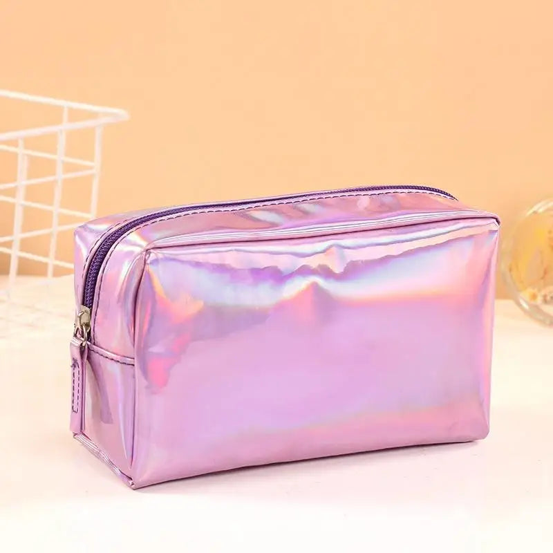 Holographic Laser Cosmetic Bag | Waterproof Travel Makeup Organizer