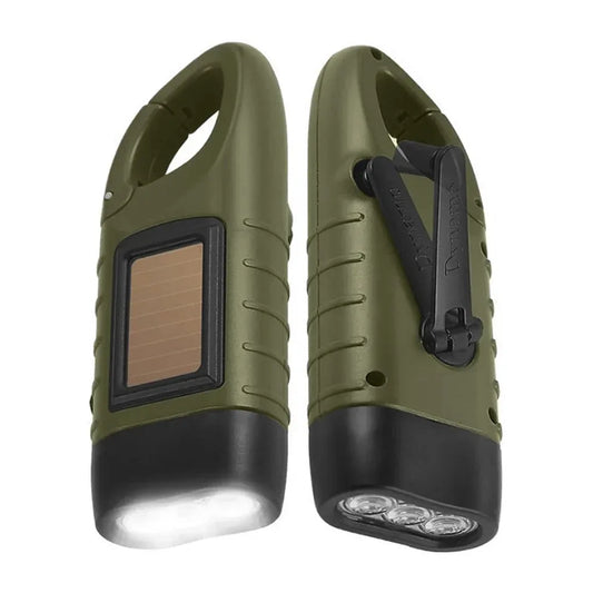 Solar Hand Crank LED Flashlight – Emergency Dynamo Torch Emergency Flashlight Oasis Select