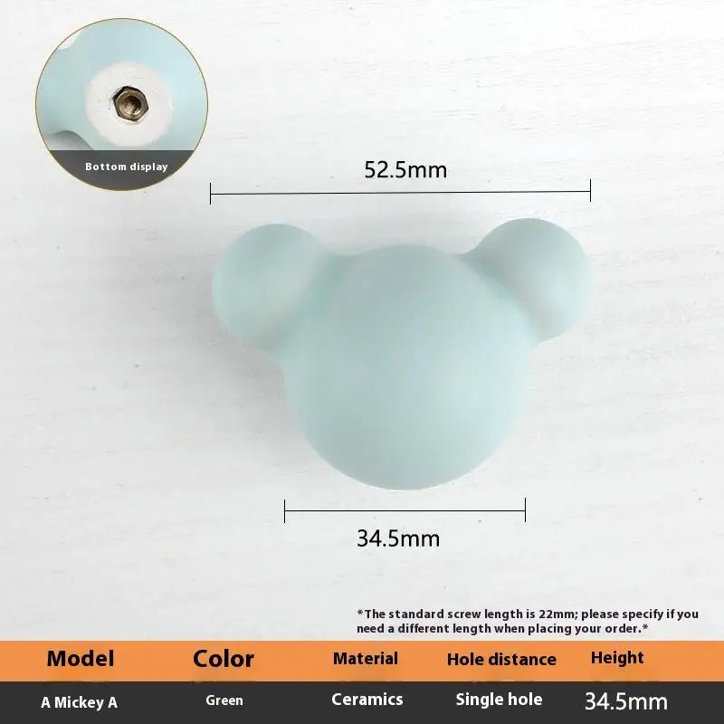 1pc Children's Furniture Handles Nordic Ceramic Children Room Cabinet Handles Macaron Colorful Round Drawer Knobs And Pulls Peaceful Pleasures Health and Wellness A30
