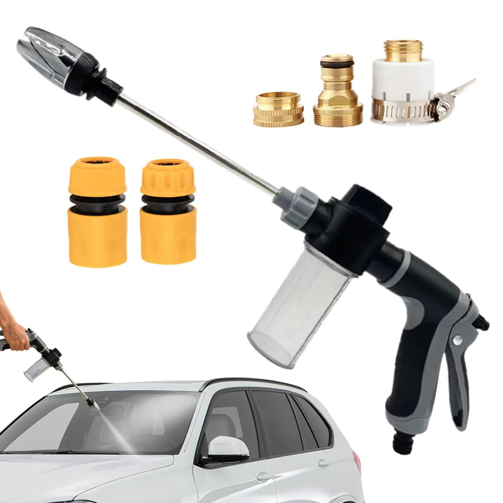 Electric Pressure Washer Portable Car Detailing Gun Adjustable Nozzle High Pressure Sprayer for Home Window Garden Yard Patio Peaceful Pleasures Health and Wellness
