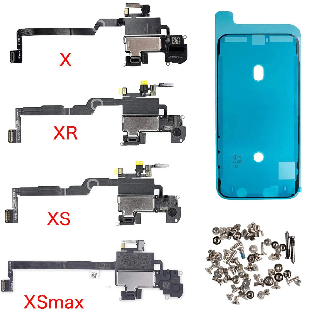 iPhone Earpiece Speaker Flex + Waterproof Sticker & Screws Kit