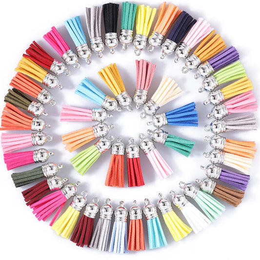 Leather Tassel Charms Silver Cap Earring Keychain Pendant Straps Peaceful Pleasures Health and Wellness
