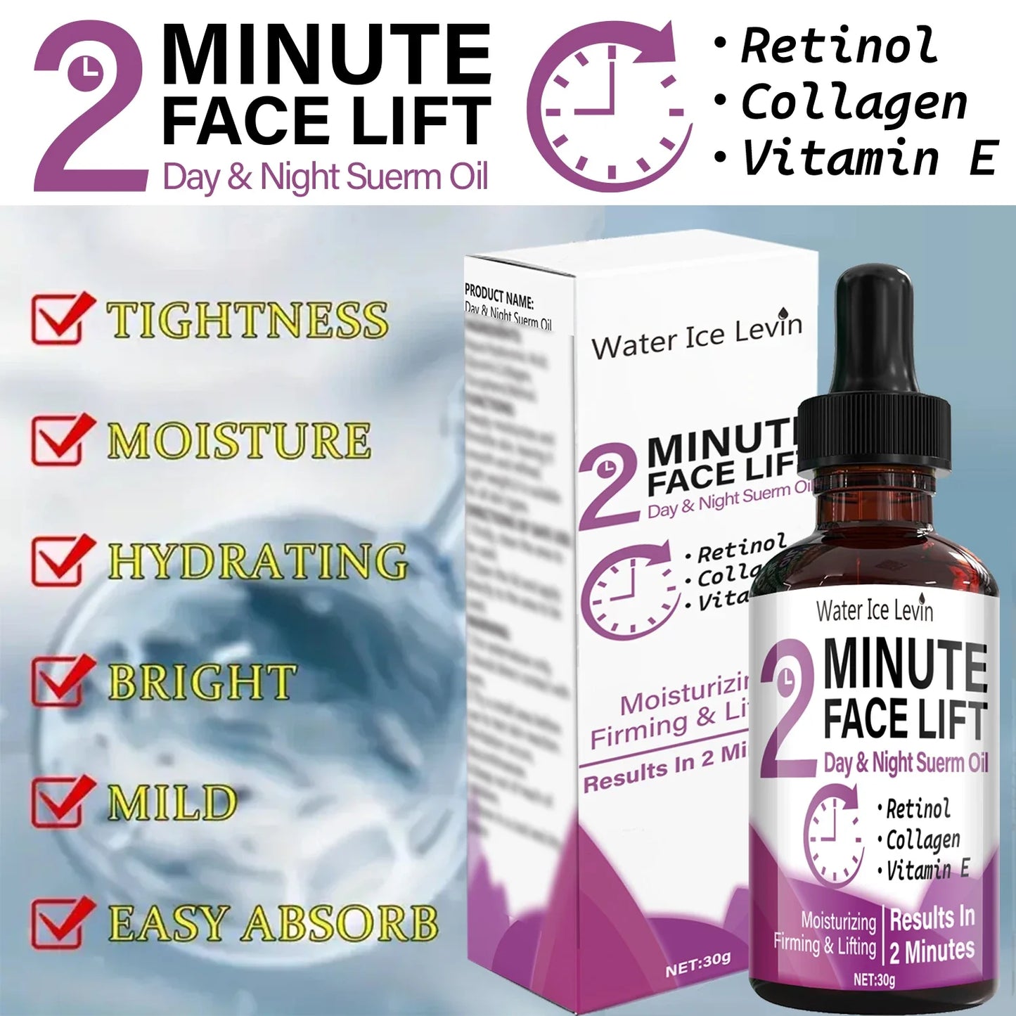 Retinol & Collagen Face Lift Serum Oil – Firm & Moisturize