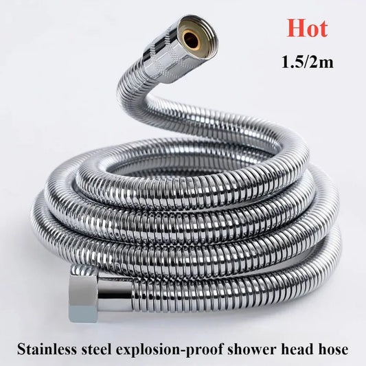 304 Stainless Steel Flexible Shower Hose | 1.5m & 2m Shower Hose Extension Peaceful Pleasures Health and Wellness