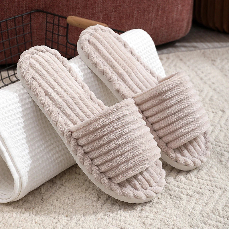 Winter Plush Slippers Men & Women | Warm Anti-Slip Indoor