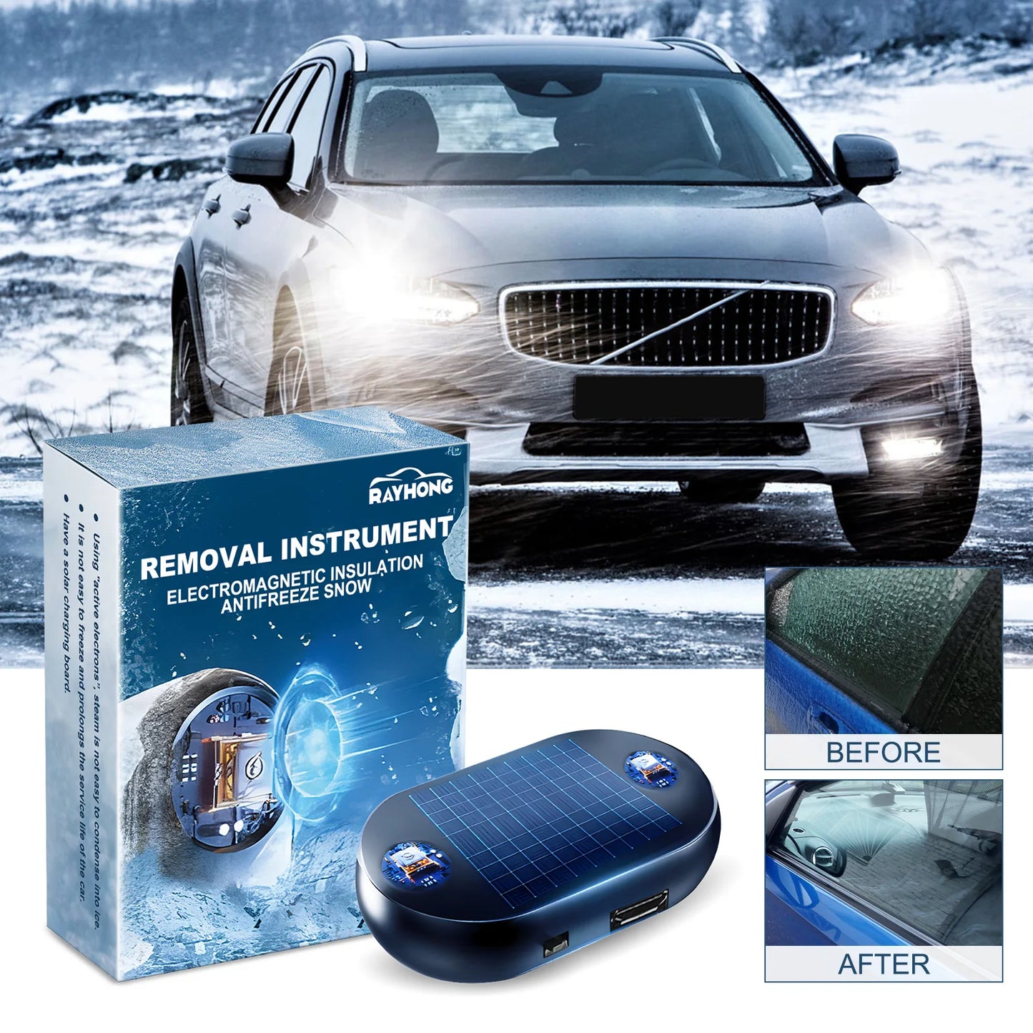 Portable Car Ice Scraper – Anti-Freeze Snow Removal Tool