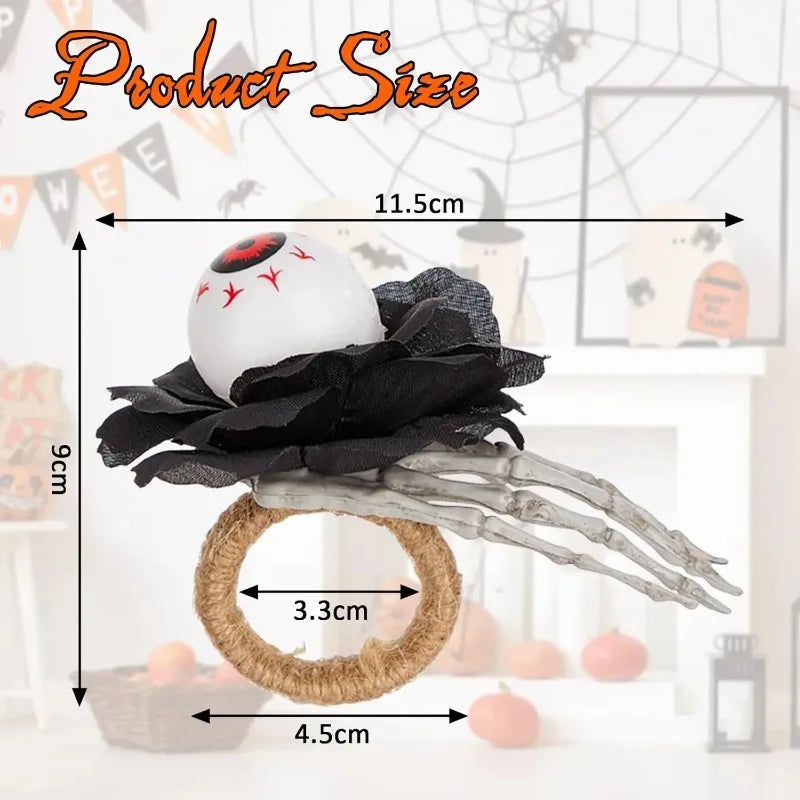 Halloween Pumpkin Napkin Rings Set 6–12pcs | Spooky Table Decor