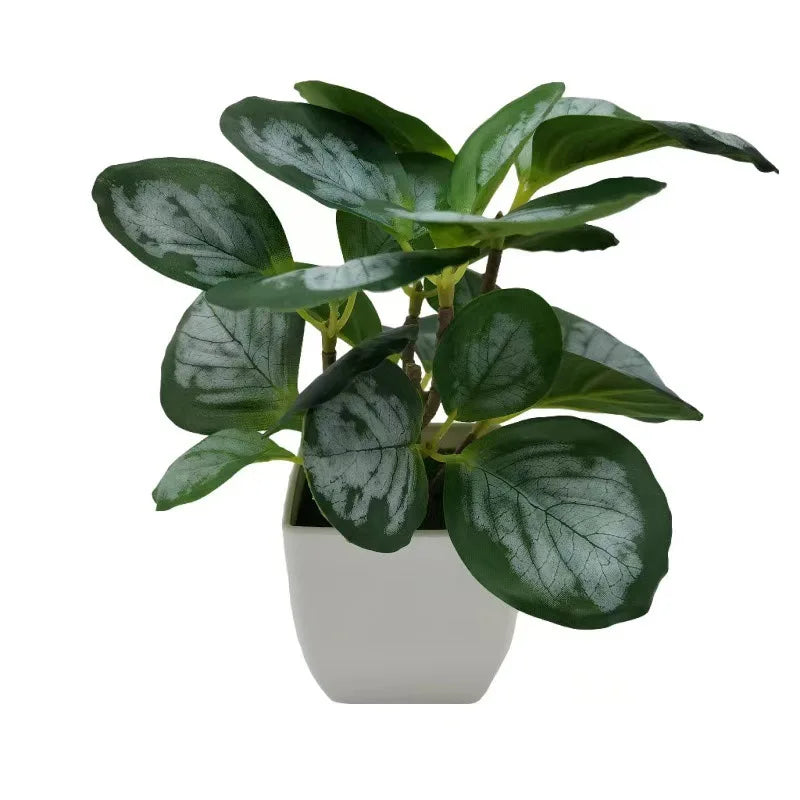 4PCS Artificial Bonsai Plants | Fake Plant Pot Home Office Decor