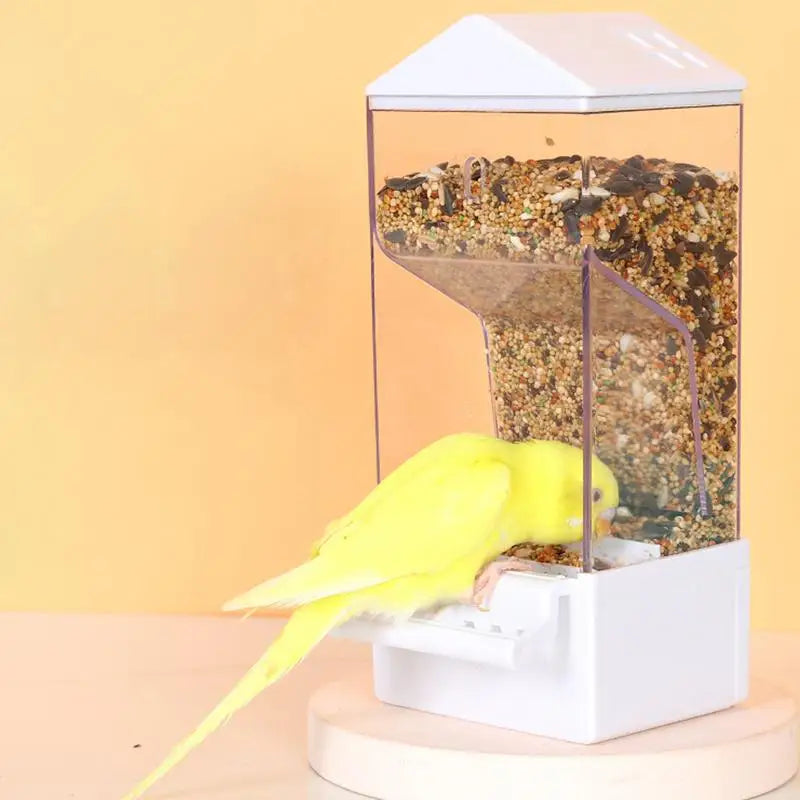 Automatic Bird Feeder Smart Clear Bird Feeder Dispenser Large Capacity Food Container Anti Spill Cage Accessories For Backyard Peaceful Pleasures Health and Wellness