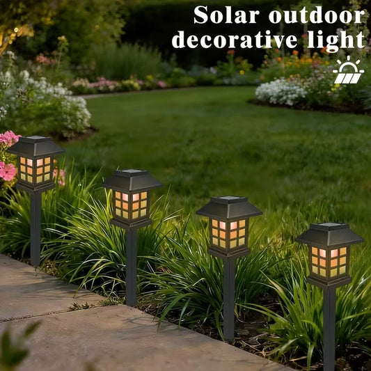 Solar Cottage Lantern Pathway Lights for Garden & Lawn (1–8 Pack)
