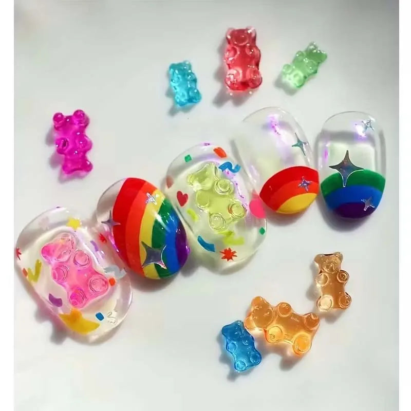 3D Mini Bear Silicone Molds for Resin Jewelry & Nail Art