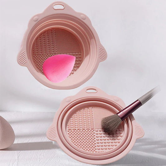 Silicone Makeup Brush Cleaner Bowl & Tool Set | Wet & Dry Brush Cleaner Set Oasis Select
