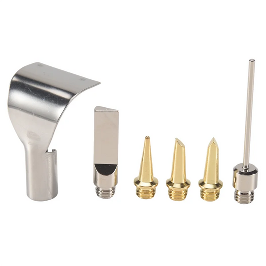 Y51A-6Pcs Replacement Copper Tips Nozzle Kit For Hs-1115K / Mt-100 Aerated Flame Butane Gas Soldering Iron Cordless Welding Tool Peaceful Pleasures Health and Wellness