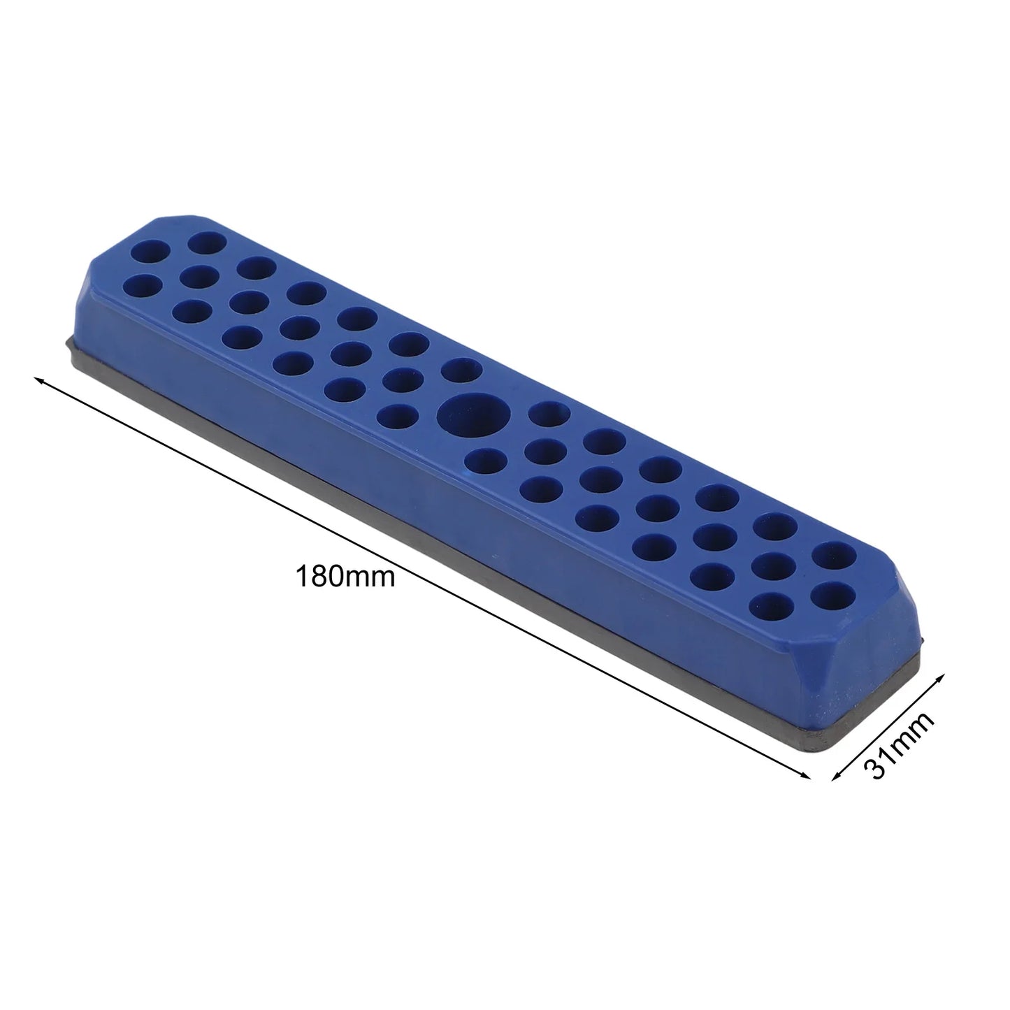43-Hole Magnetic Hex Bit Holder for 1/4" Drill Bits | Organizer