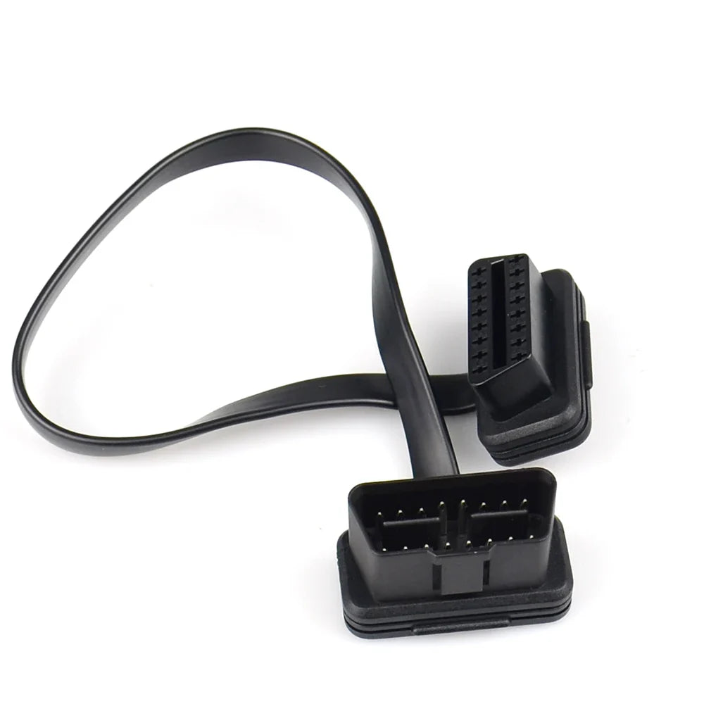 OBD2 16-Pin Flat Extension Cable 30/60/100CM Male to Female