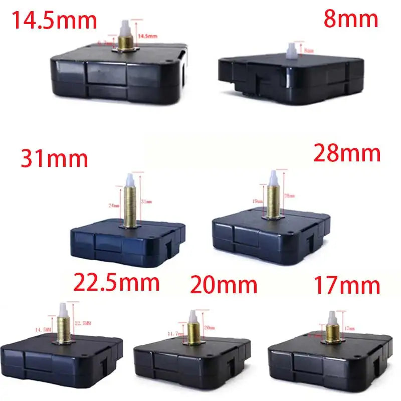 DIY Wall Clock Replacement Movement Parts Repair Quartz Time Hands Clock Motor 20mm Maximum Dial Thickness 31mm Shaft Length Peaceful Pleasures Health and Wellness 14.5mm 17mm(2pcs)