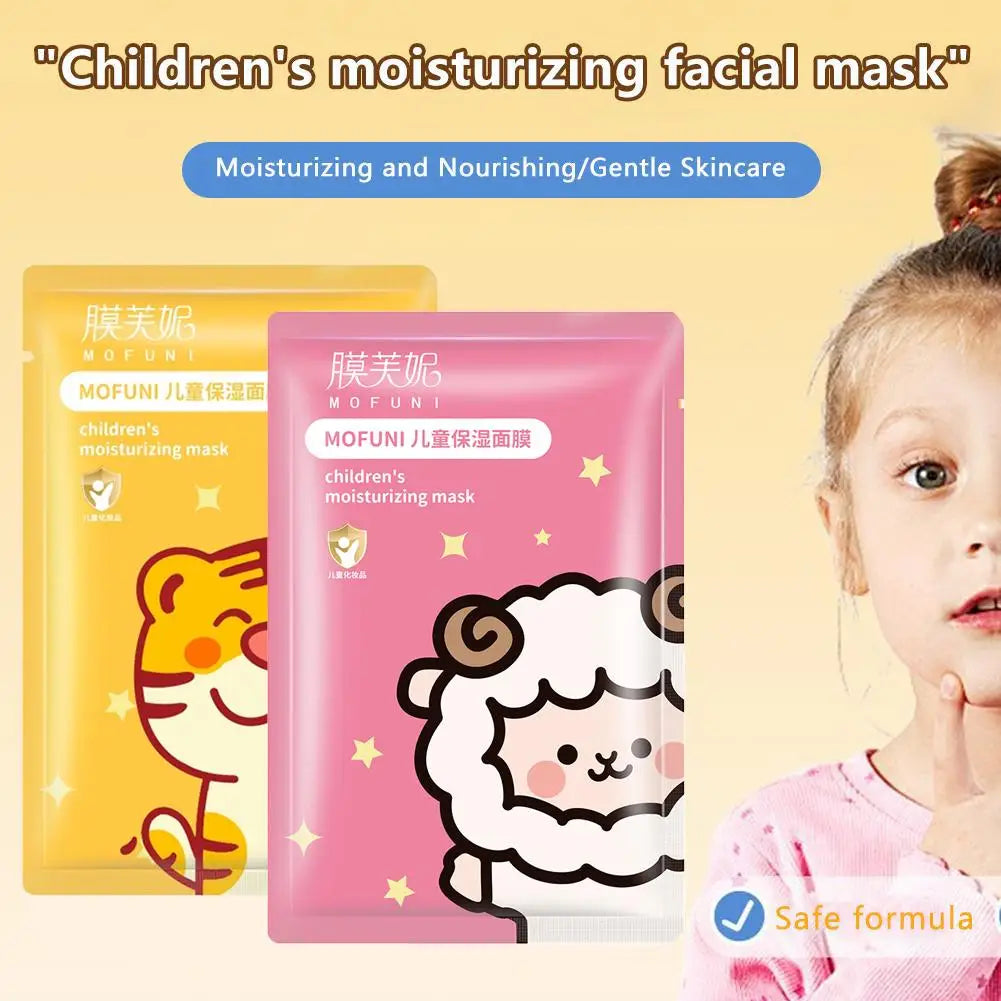 Animal Character Face Mask – Hydrating Hyaluronic Acid Sheet Mask for Kids & Teens Peaceful Pleasures Health and Wellness