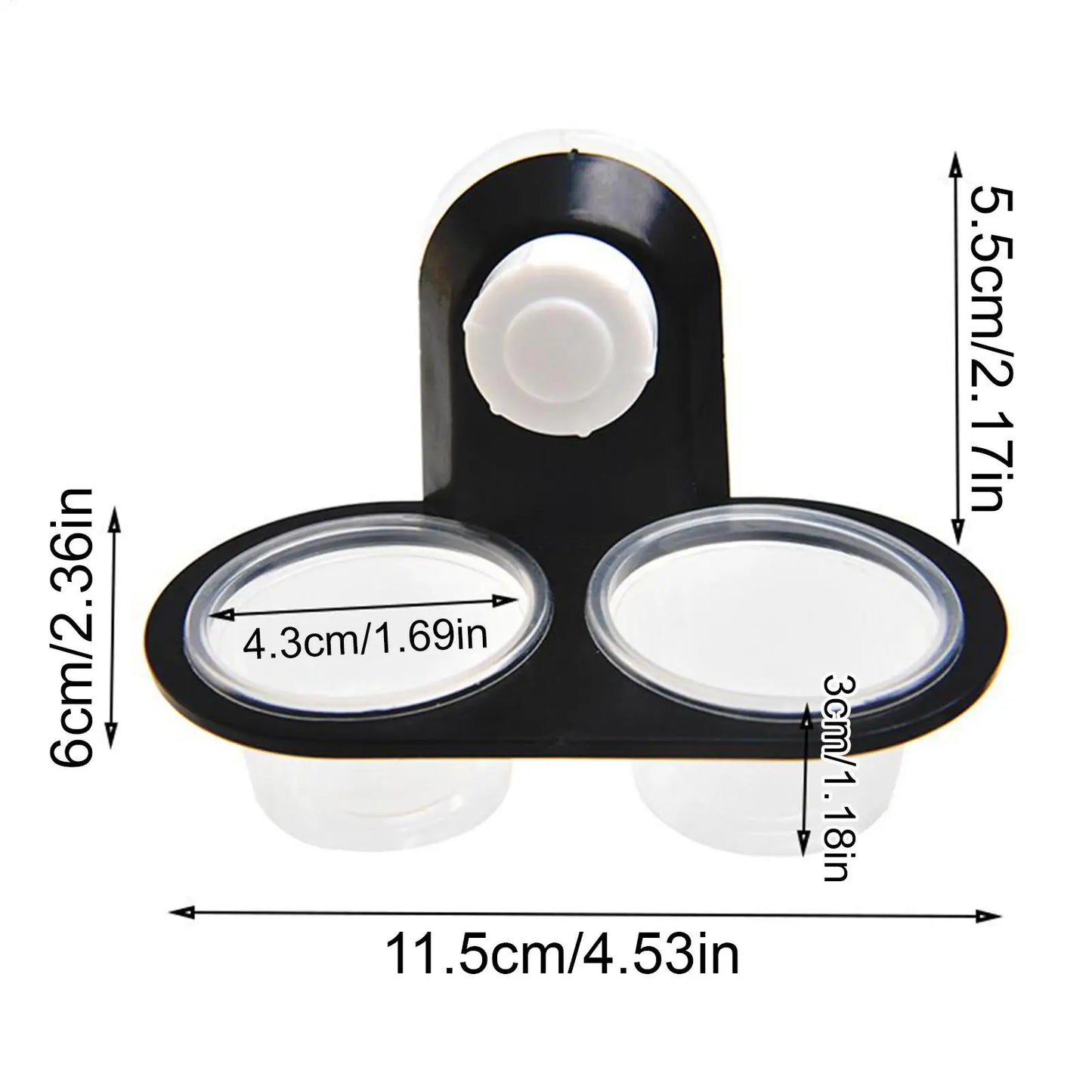 Reptile Feeding Dish & 4-Cup Dispenser Tray | Gecko, Lizard & More