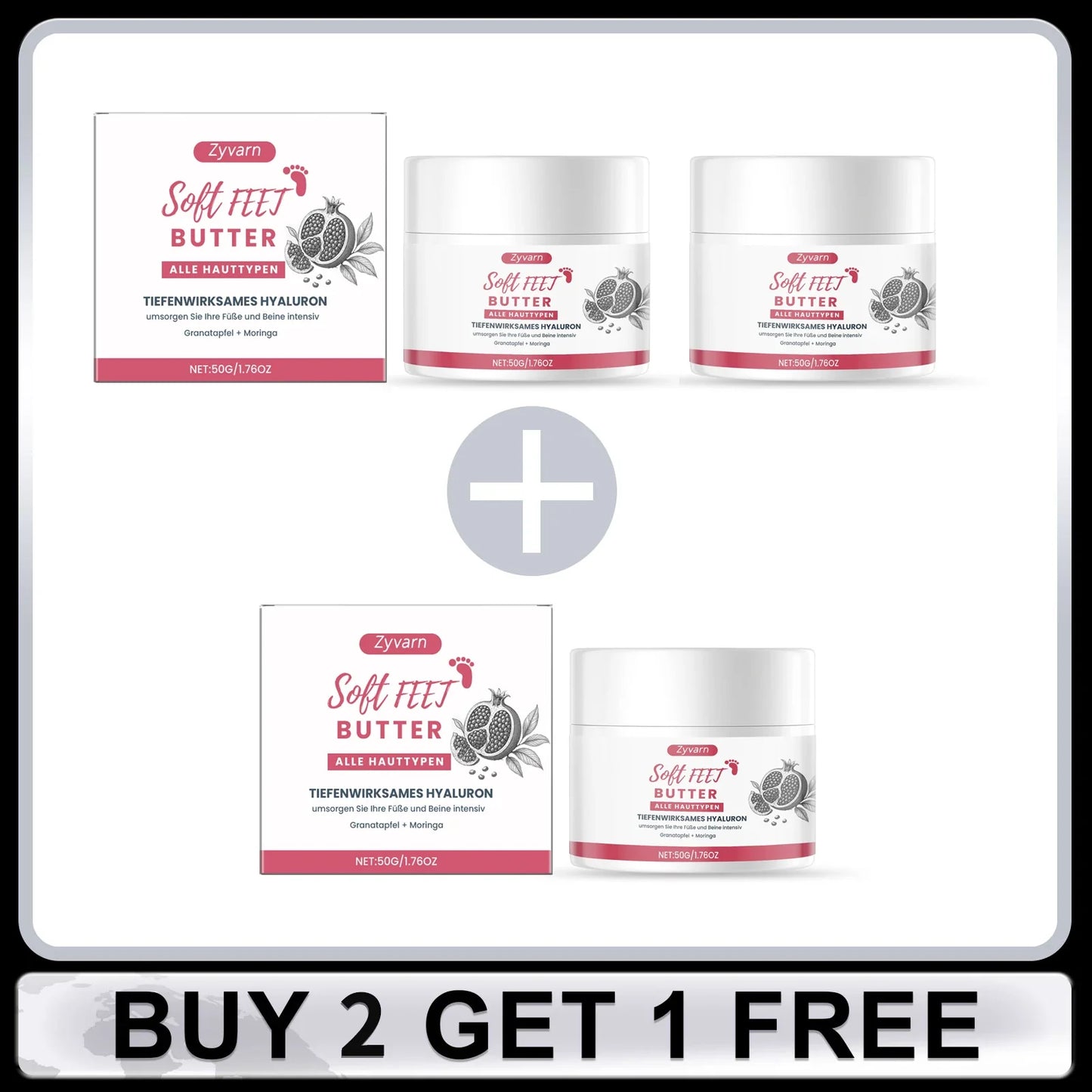 Zyvarn Soft Foot Butter Cream – Moisturizing Heel Balm 50g