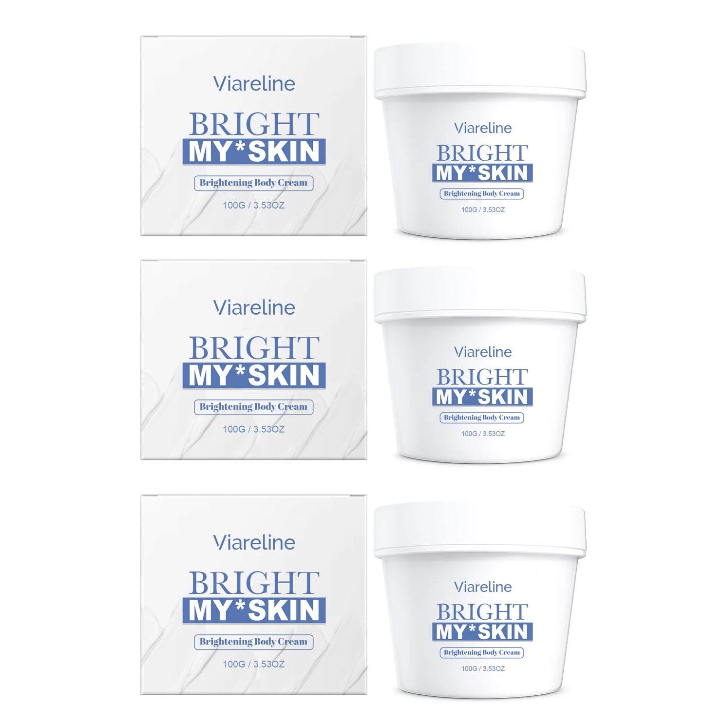 Brightening Body Cream Soothing Skin Improve Dullness Reduce Dark Spot Non-greasy Long-Lasting Moisturizing & Firming Body Lotio Peaceful Pleasures Health and Wellness 3 x 100g Boxed