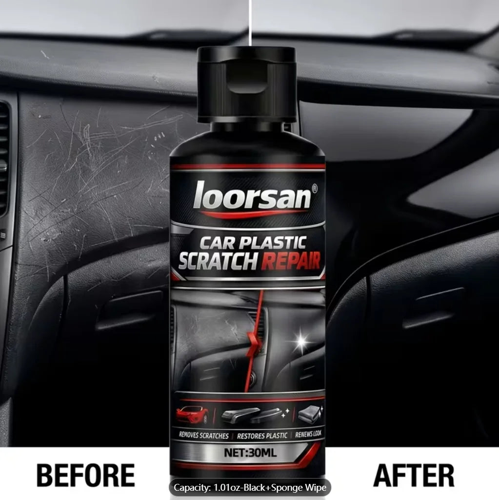 Car Plastic Scratch Repair & Dashboard Restorer with Sponge