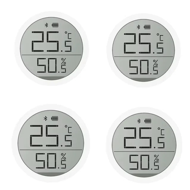 Qingping Bluetooth Temperature Humidity Sensor Lite Version Smart Electric Digital Smart Thermometer For Xiaomi Mijia App Peaceful Pleasures Health and Wellness 4 Pcs China Mainland