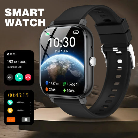 LOMAXFR 1.83" HD Smartwatch – BT Calling & Sports Tracking Smartwatch Peaceful Pleasures Health and Wellness Black-ZZL