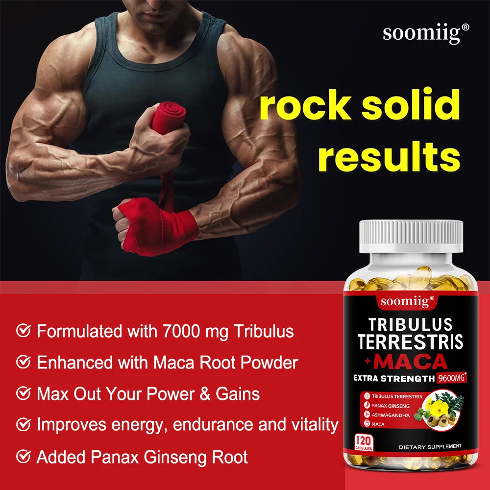 Tribulus Terrestris & Maca Capsules | Energy & Stamina Boost