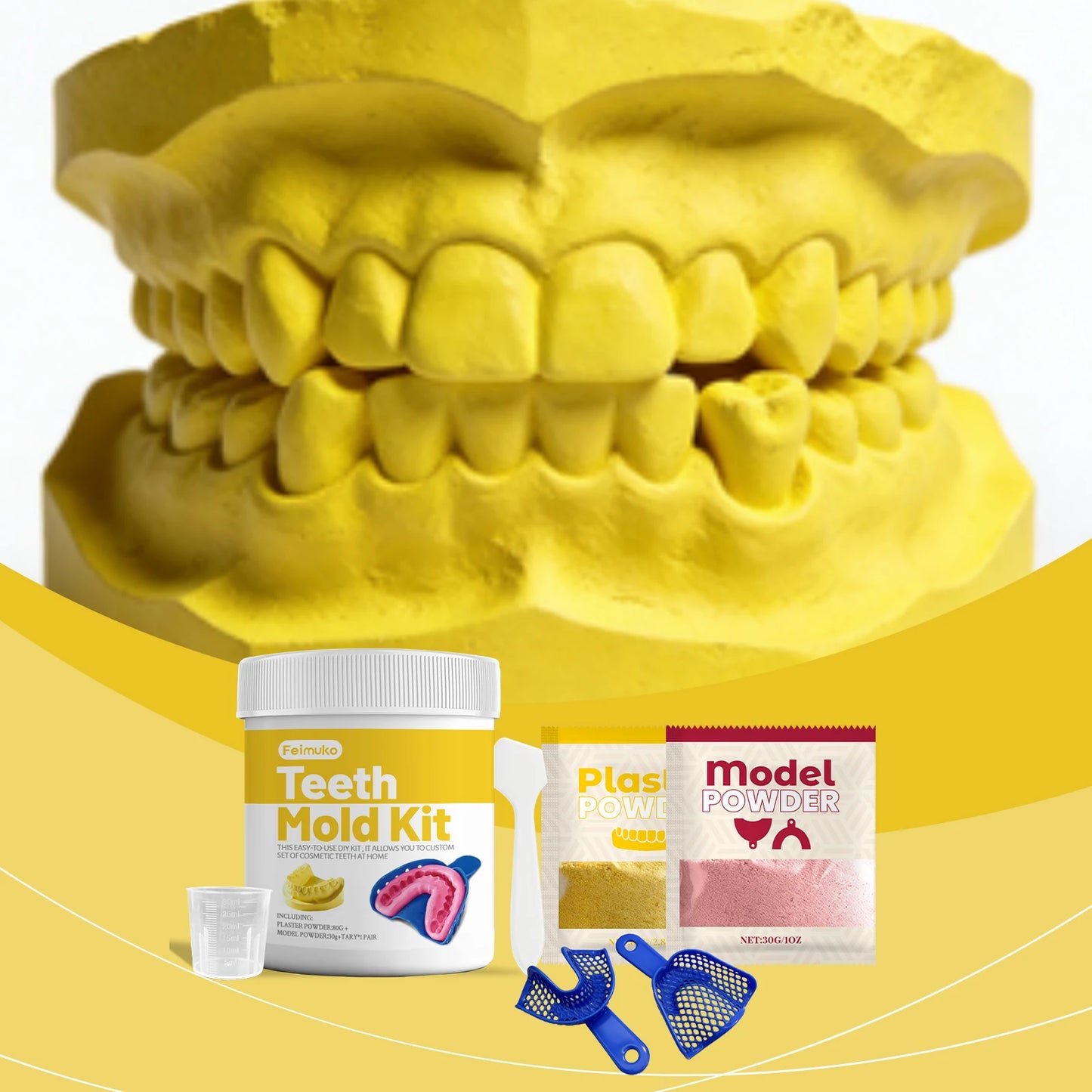 Feimuko DIY Dental Plaster Model Kit – Teeth Impression Set