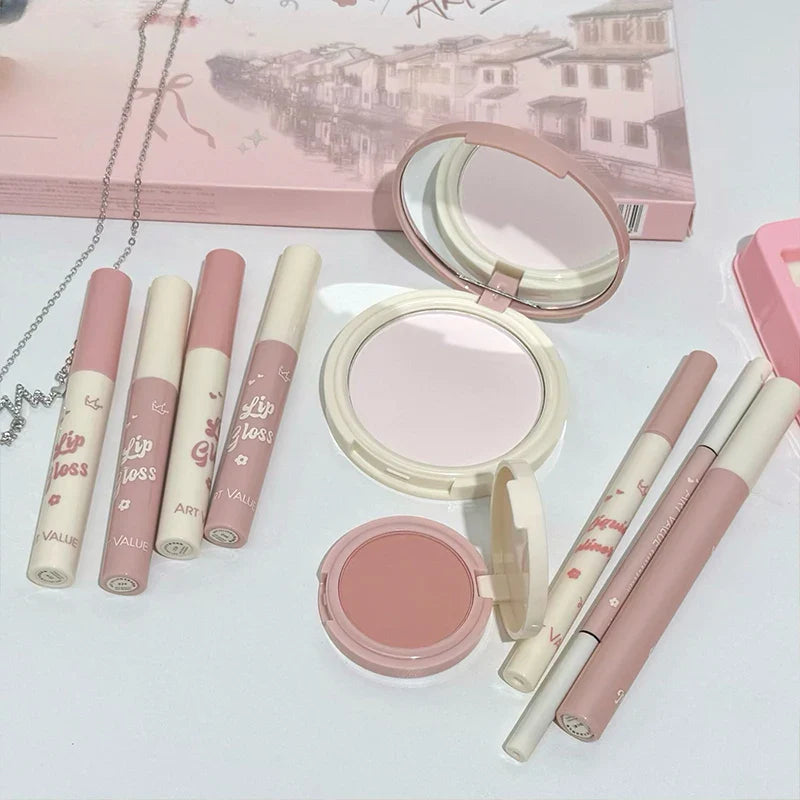 Art Value 9-Piece Makeup Set – Lip Gloss, Blush & Mascara
