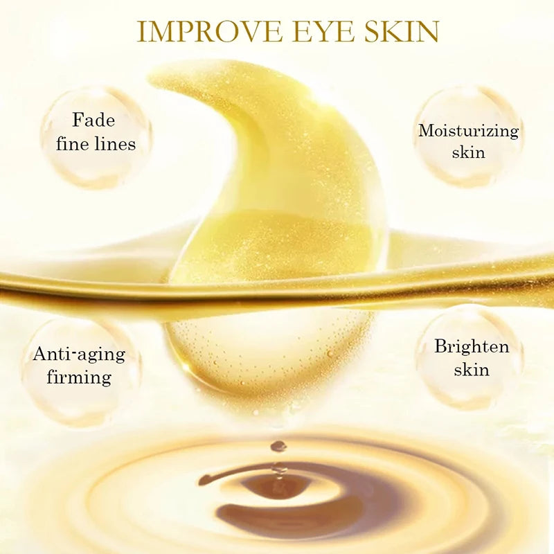 BIOAOUA Gold Collagen Eye Patches – Dark Circles & Puffiness
